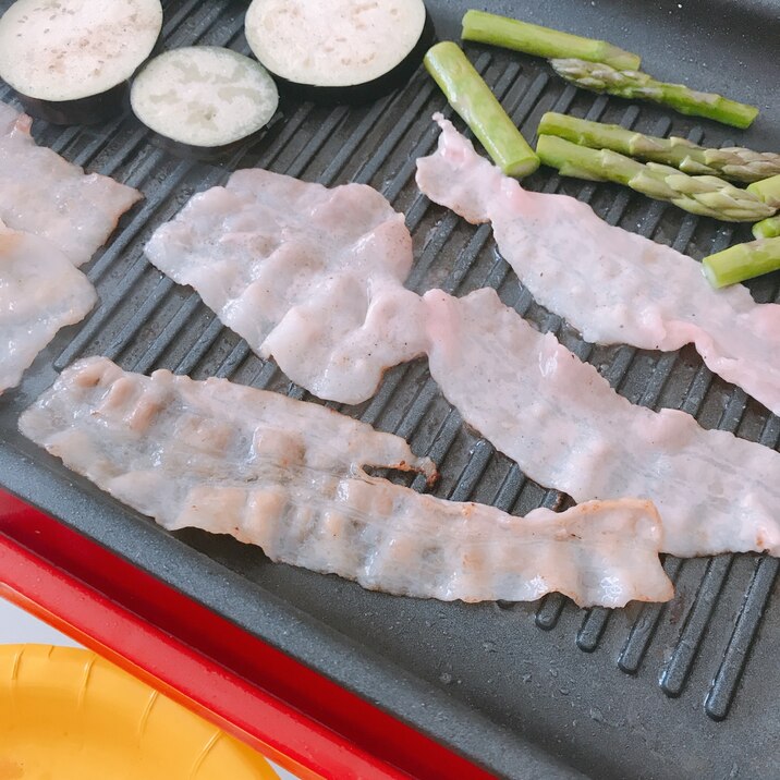 ホットプレートで豚バラ焼肉パーティー♪